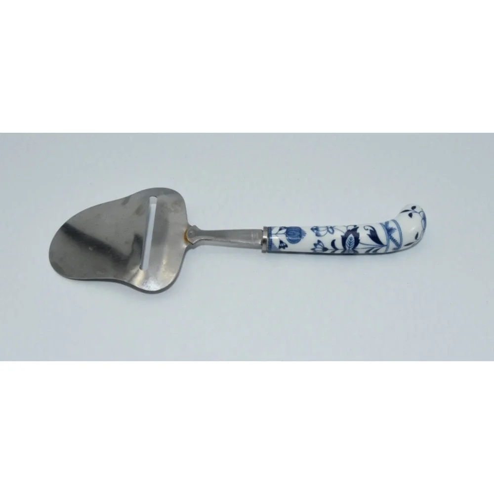 2pc Blue Danube Cheese Slicer & Cake Breaker Blue Onion Handle Stainless Steel